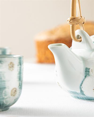 Adolfo Porcelain 5 Pieces Pot Set 300 ml + 50 ml Dark Blue