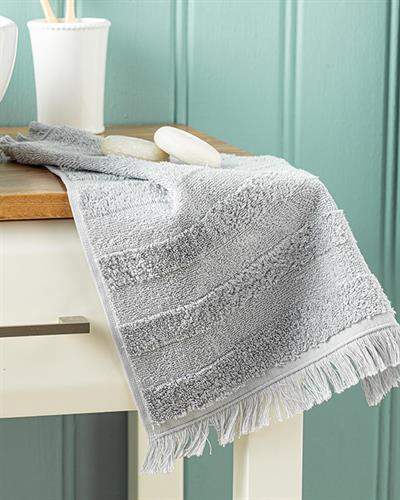 Adorn Кърпа За Ръце С пискюли Памучен 30x40 см Сив