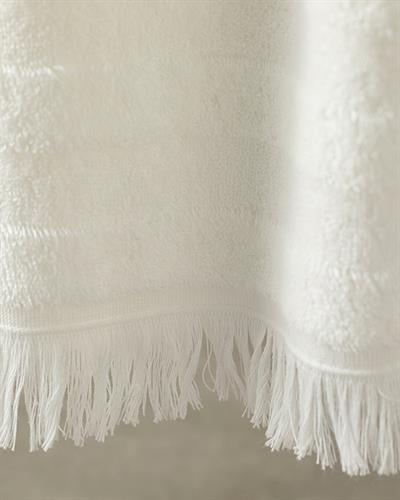 Adorn Кърпа За Баня С пискюли Памучен 70x140 см Екрю