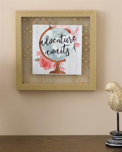 Adventure Картина МДФ 24x24 см Кафяв