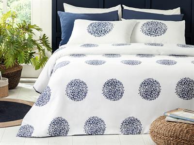 Agapanthus СПАЛНО БЕЛЬО КОМПЛЕ Двоен Памучен 200x220 cm Dark Blue