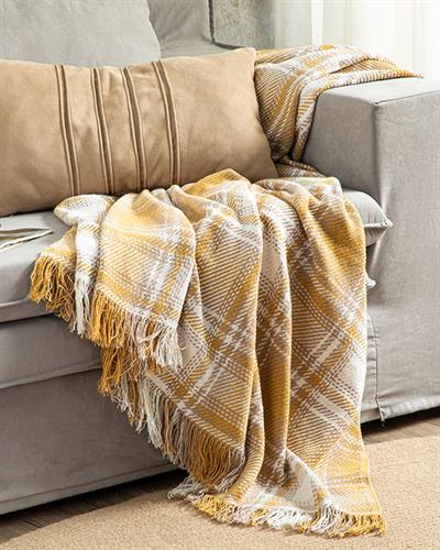 Agata Шал За Кресло Бежово-Жълто, 130 X 170 Cm