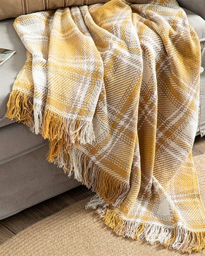 Agata Шал За Кресло Бежово-Жълто, 130 X 170 Cm