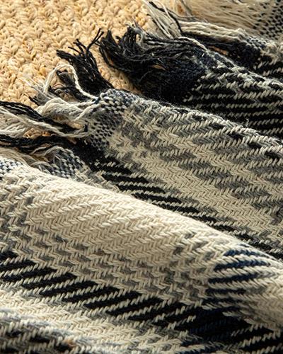 Agata Шал За Кресло Сиво-Тъмно Синьо, 130 X 170 Cm