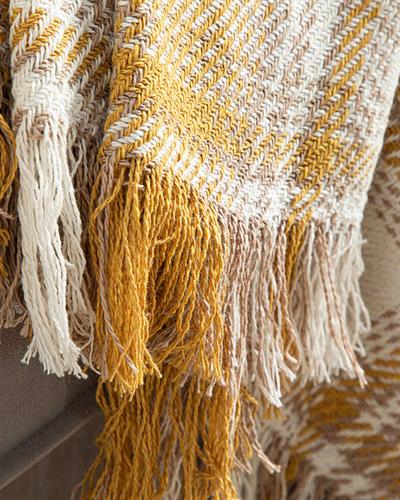 Agata Шал За Кресло Бежово-Жълто, 130 X 170 Cm