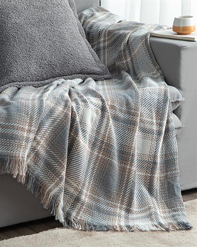 Agata Шал За Диван 130x170 см Сив - Бежов