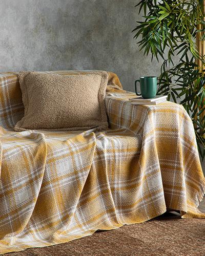 Agata Покривка За Кресло Бежово-Жълто, 170 X 180