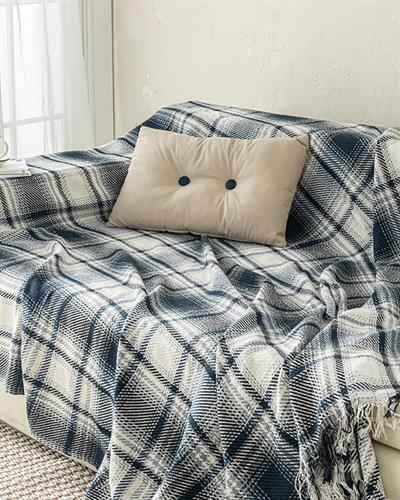 Agata Покривка За Кресло Сиво-Тъмно Синьо, 170 X 180