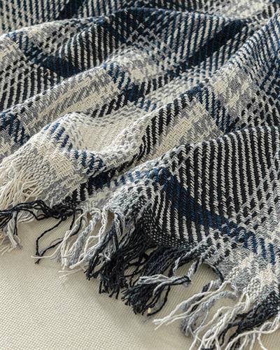 Agata Покривка За Кресло Сиво-Тъмно Синьо, 170 X 180