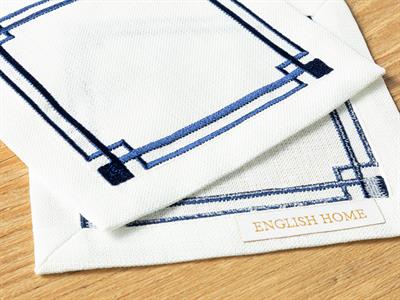 Agate Коктейлна Салфетка 6 Бр., Полиестер, Тъмно Синьо, 14 X 14 Cm