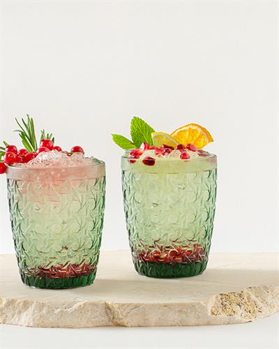 Agnes Чаша За Безалкохолно 2Бр., Стъкло, Тъмно Зелено, 290 Ml