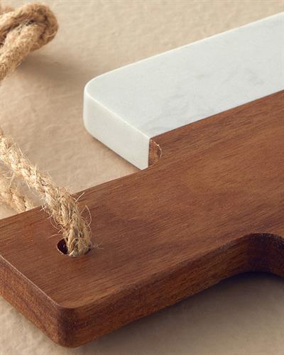 Aıda Дъска За Предястия Мрамор 25x15 см Бял