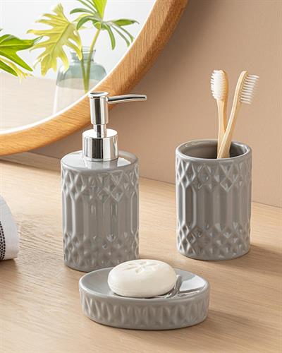 Aıda КОМПЛЕКТ ЗА БАНЯ 3 бр. Gray