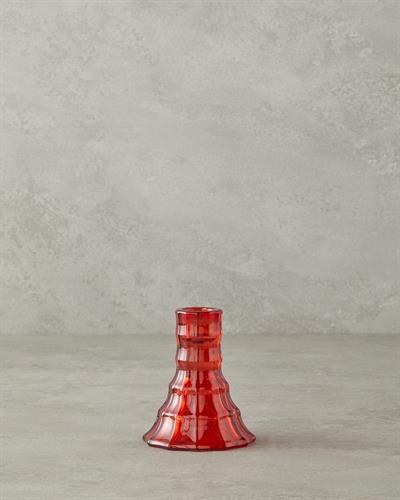 Alba Свещник Стъкло 10 см. Червен