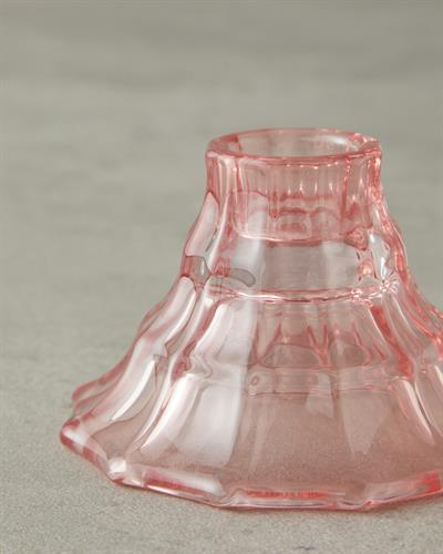 Alesa Свещник Стъкло 6 см Оранжев