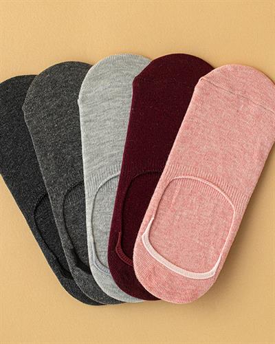 Aleson Чорапи Бабет Дамски 5 Бр., Памучен, Сиво-Бордо, 36-40