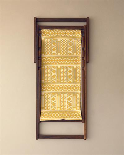 Alessa Шезлонг Дървен 60x120 см Жълт