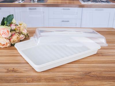 Alessandra КУТИЯ ЗА СЪХРАНЕНИЕ Паста-баница Пластмасов 45x30 cm Beige