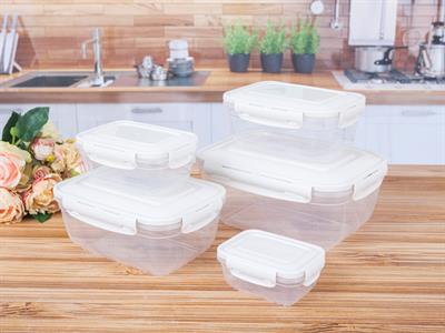 Alessandra КУТИЯ ЗА СЪХРАНЕНИЕ 5 бр. Пластмасов 0,4 - 0,8 - 1,4 - 2,3 - 4,0 L Beige