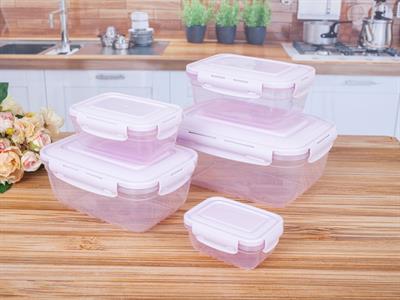 Alessandra КУТИЯ ЗА СЪХРАНЕНИЕ 5 бр. Пластмасов 0,4 - 0,8 - 1,4 - 2,3 - 4,0 L Lilac.