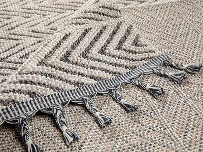 Alesta Woven Curl Carpet 200x290 Cream - Indigo