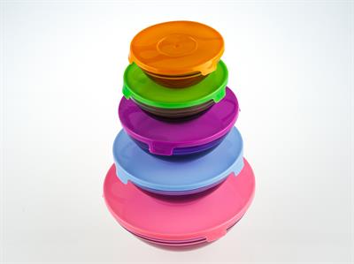 Alesta КУТИЯ ЗА СЪХРАНЕНИЕ 5 бр. Cam 150-200-350-500-900 ml Colorful.