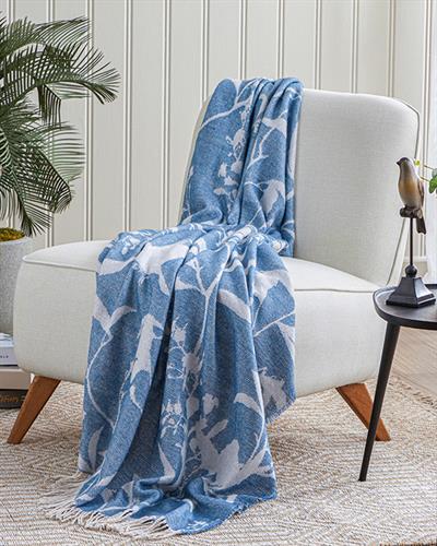 Alita Chair Shawl 130x170 cm Dark Blue