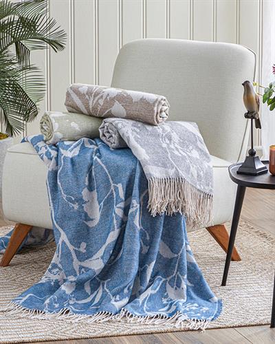 Alita Chair Shawl 130x170 cm Dark Blue