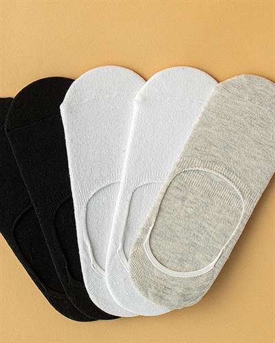 Allison Чорапи Бабет Дамски 5 Бр., Памучен, Черно- Бяло, 36-40