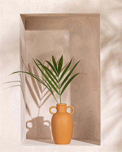 Aloha Ваза Доломите, Светлокафяво., 9 X 9 X 15 Cm