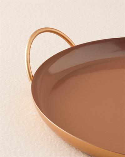 Aloha Декоративен Поднос Метал 30,5x26,5x5,5 см Кафяв