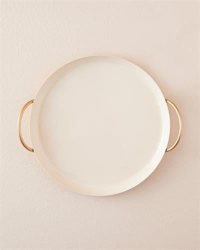 Aloha Декоративен Поднос Метал 30,5x26,5x5,5 см Екрю