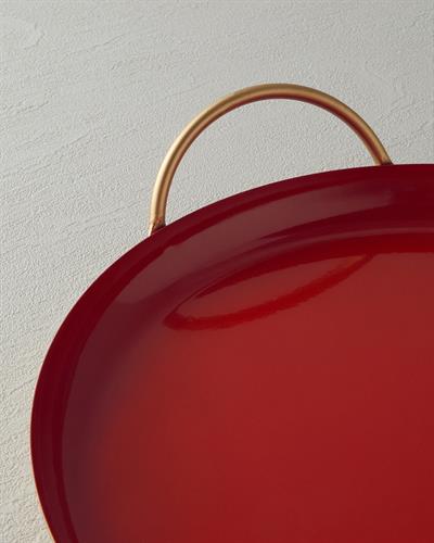 Aloha Декоративен Поднос Метал 30,5x26,5x5,5 см Червен