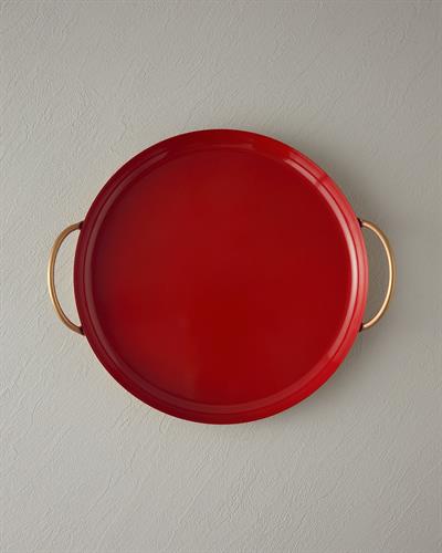 Aloha Декоративен Поднос Метал 30,5x26,5x5,5 см Червен