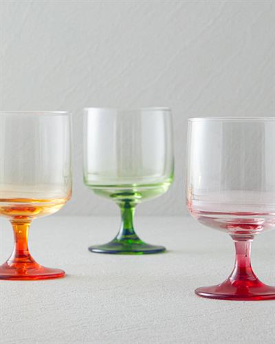 Aloha Cup 3 Бр., Стъкло, Зелено-Червено, 300 Ml