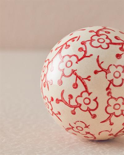 Aloha Test Декоративен Предмет Порцелан, Червено, 6 Cm