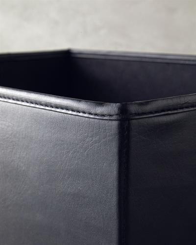 Aluna Кошница Изкуствена кожа 40x30x16 см Черен