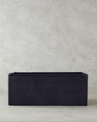 Aluna Кошница Изкуствена кожа 40x30x16 см Черен