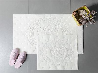 Alya ПОСТЕЛКА ЗА БАНЯ КО Памучен 60x100 - 50x60 cm Cream.