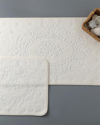 Alysa ПОСТЕЛКА ЗА БАНЯ КО Памучен 60x100 - 50x60 cm Cream.