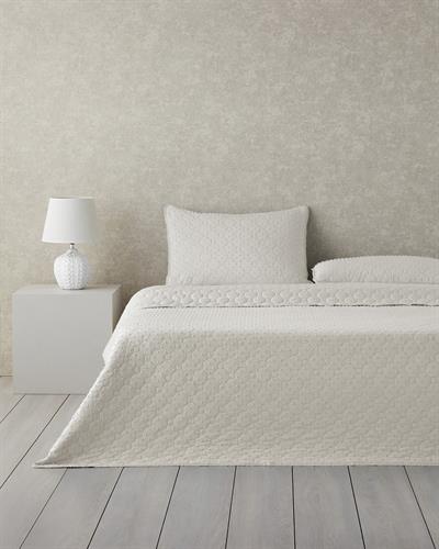 Amabile Комплект Кувертюра За Легло Двоен C Изрязан 200x220 см Кремав