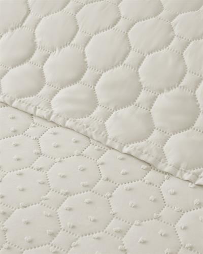 Amabile Комплект Кувертюра За Легло Двоен C Изрязан 200x220 см Кремав