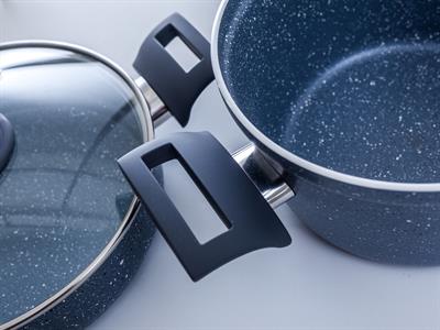 Amanda ТЕНДЖЕРА Гранитна тавичка + тенджера Гранит 18 cm Gray