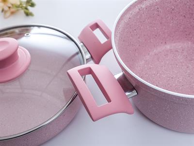 Amanda ТЕНДЖЕРА Гранитна тавичка + тенджера Гранит 18 cm Pink