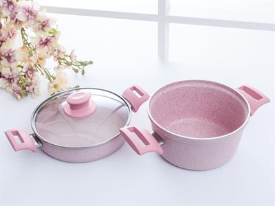 Amanda ТЕНДЖЕРА Гранитна тавичка + тенджера Гранит 18 cm Pink