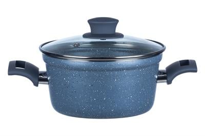 Amanda ТЕНДЖЕРА Дълбока гранитна със стъклен капак Гранит 20 cm Gray