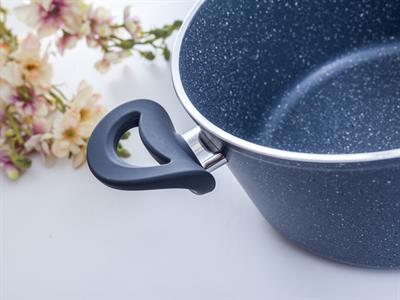 Amanda ТЕНДЖЕРА Дълбока гранитна със стъклен капак Гранит 24 cm Gray