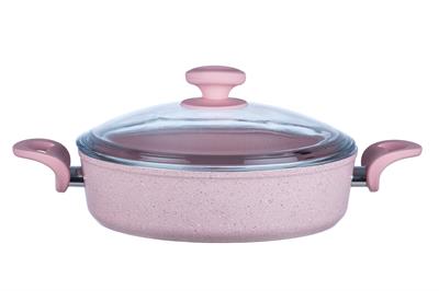 Amanda ТЕНДЖЕРА Плитка гранитна със стъклен капак Гранит 26 cm Pink