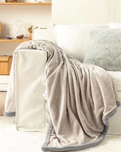 Amor Шал За Кресло Плюш, Сиво, 140 X 170 Cm