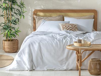 Ancient Diamond Спален Комплект Двоен Релефен жакард 200x220 см Бял